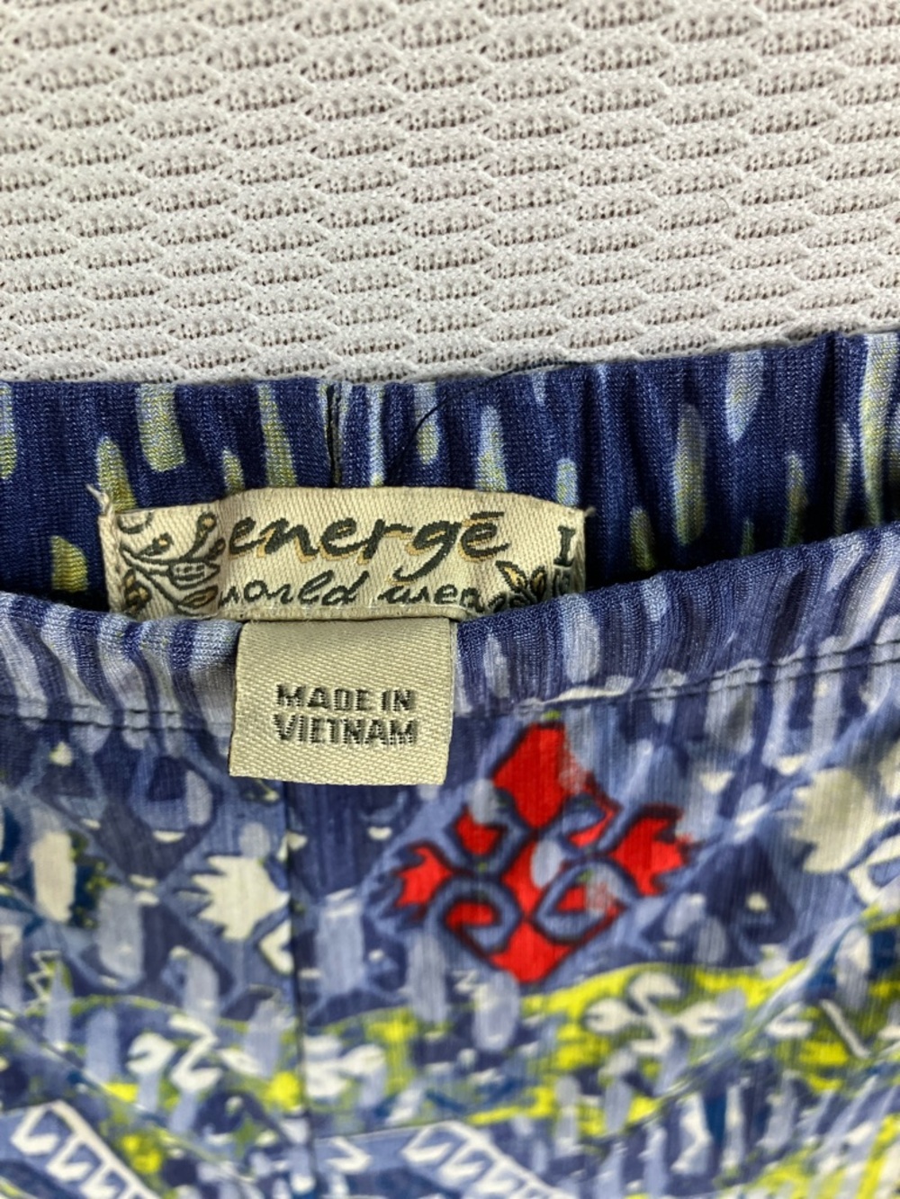 Energie Blue Multi Printed Pleated Wide-Leg Pants - Picture 2 of 11